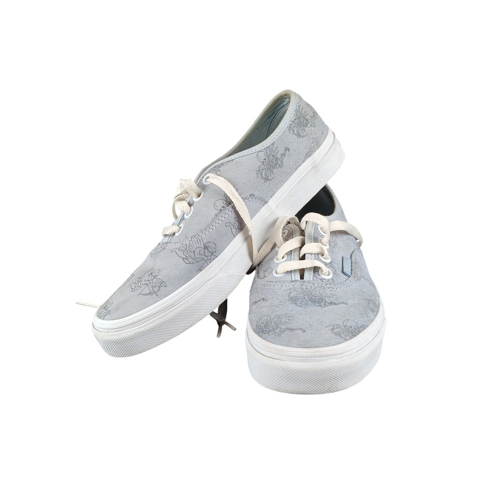 Vans Authentic Cherub Angel Skeleton Print Lace Up Suede Sneakers‎ Women Size 7